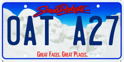 SD license plate 0ATA27