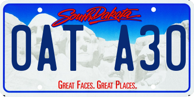 SD license plate 0ATA30