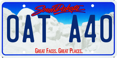 SD license plate 0ATA40