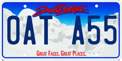 SD license plate 0ATA55