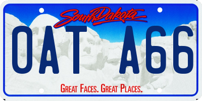 SD license plate 0ATA66