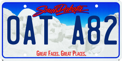 SD license plate 0ATA82