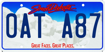 SD license plate 0ATA87