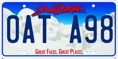 SD license plate 0ATA98