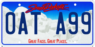 SD license plate 0ATA99