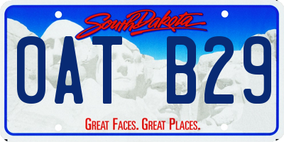 SD license plate 0ATB29