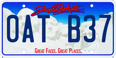 SD license plate 0ATB37
