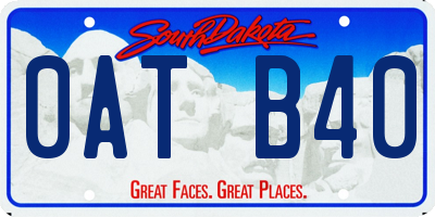 SD license plate 0ATB40