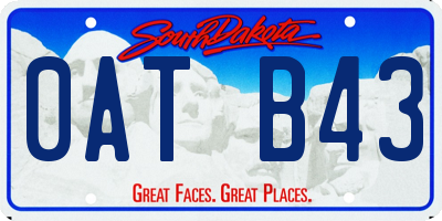 SD license plate 0ATB43
