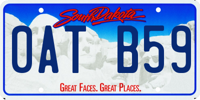 SD license plate 0ATB59