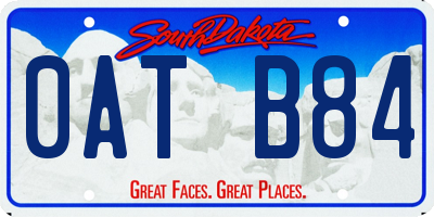 SD license plate 0ATB84