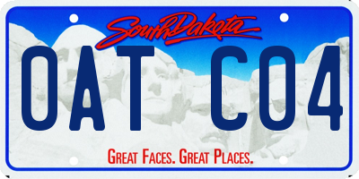 SD license plate 0ATC04