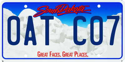 SD license plate 0ATC07