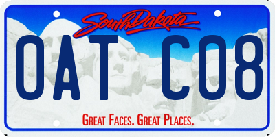 SD license plate 0ATC08