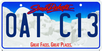 SD license plate 0ATC13