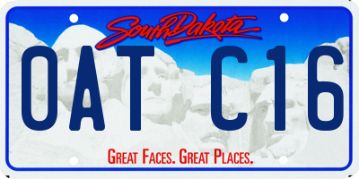 SD license plate 0ATC16