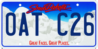 SD license plate 0ATC26