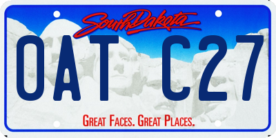 SD license plate 0ATC27