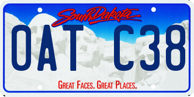 SD license plate 0ATC38