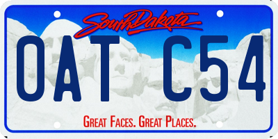 SD license plate 0ATC54