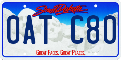SD license plate 0ATC80