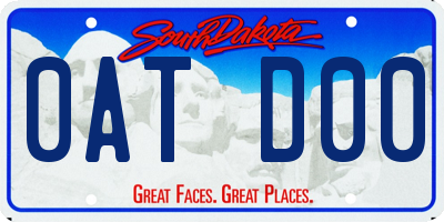 SD license plate 0ATD00