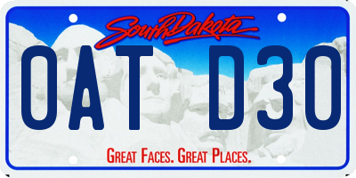SD license plate 0ATD30