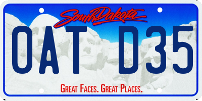 SD license plate 0ATD35