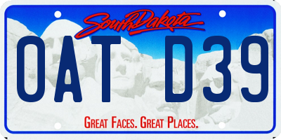 SD license plate 0ATD39