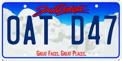 SD license plate 0ATD47