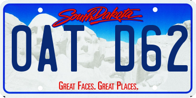 SD license plate 0ATD62