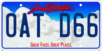 SD license plate 0ATD66