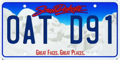SD license plate 0ATD91