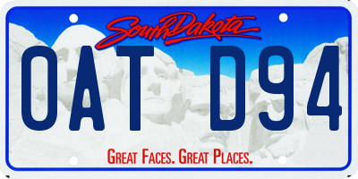 SD license plate 0ATD94