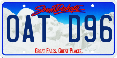 SD license plate 0ATD96