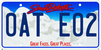 SD license plate 0ATE02