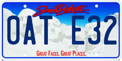 SD license plate 0ATE32