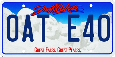 SD license plate 0ATE40