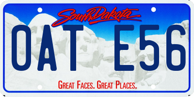 SD license plate 0ATE56