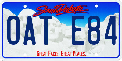 SD license plate 0ATE84