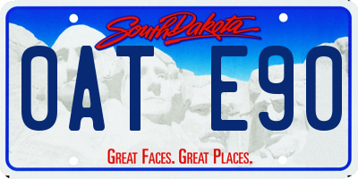 SD license plate 0ATE90