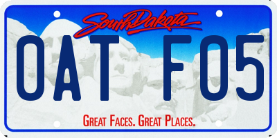 SD license plate 0ATF05