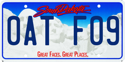 SD license plate 0ATF09