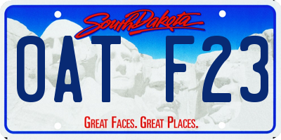 SD license plate 0ATF23