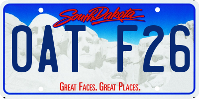 SD license plate 0ATF26