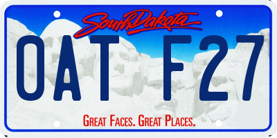 SD license plate 0ATF27