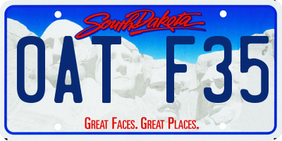 SD license plate 0ATF35