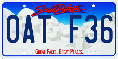 SD license plate 0ATF36