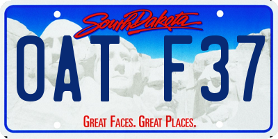 SD license plate 0ATF37