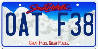 SD license plate 0ATF38